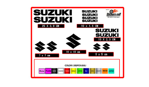 Kit adesivi suzuki pezzi - 13,